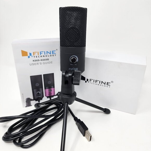 Fifine K669-K669B USB Corded Compact / Lightweight Podcast Condenser Microphone - Picture 2 of 14